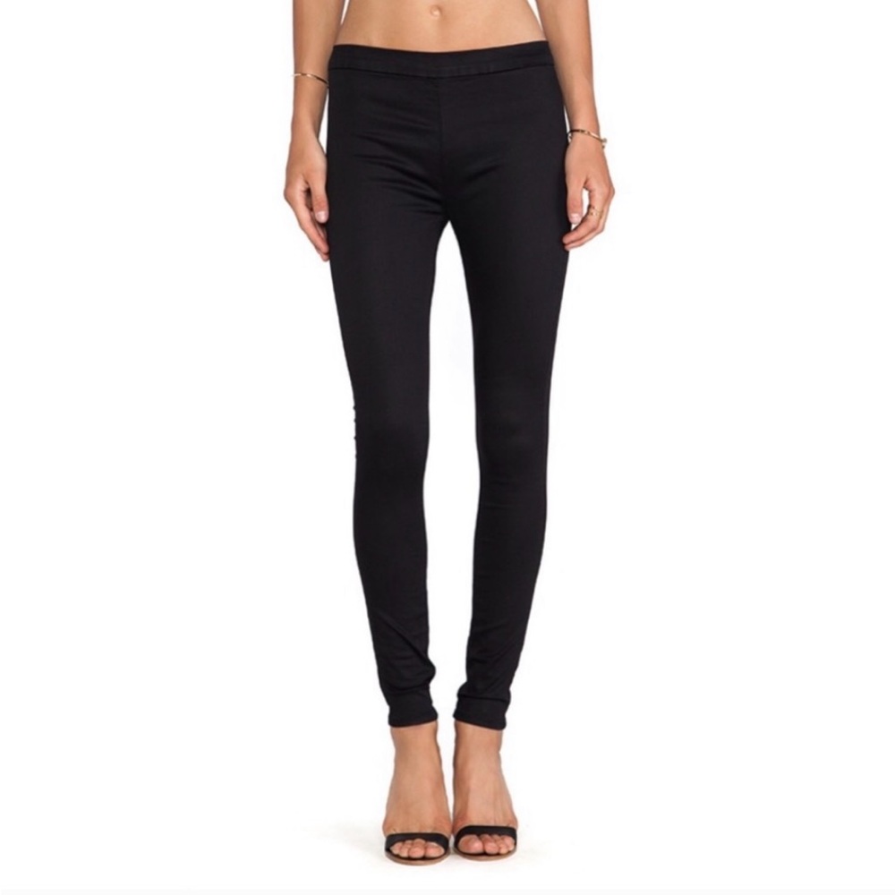 Hudson Skinny Jeans Black Zip Up Flat Front Pinup 26